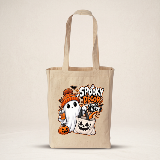 Lisa's Little Shoppe Halloween Spooky Ghost Tote Bag | Halloween Exclusive |