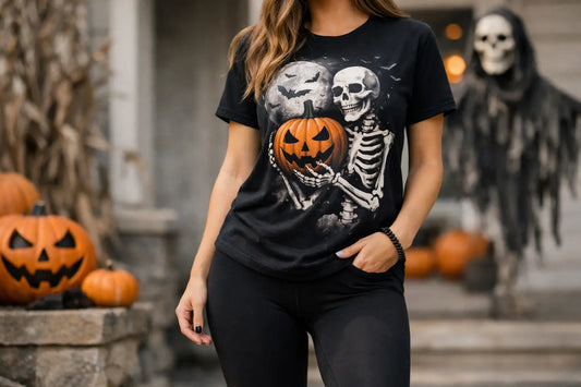 Graphic Tees for Leggings With Spooky Style
