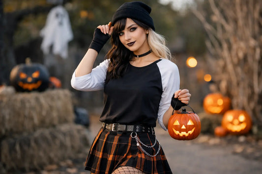 Black Baseball Tee Outfit Ideas That Feel Spooky-Cute
