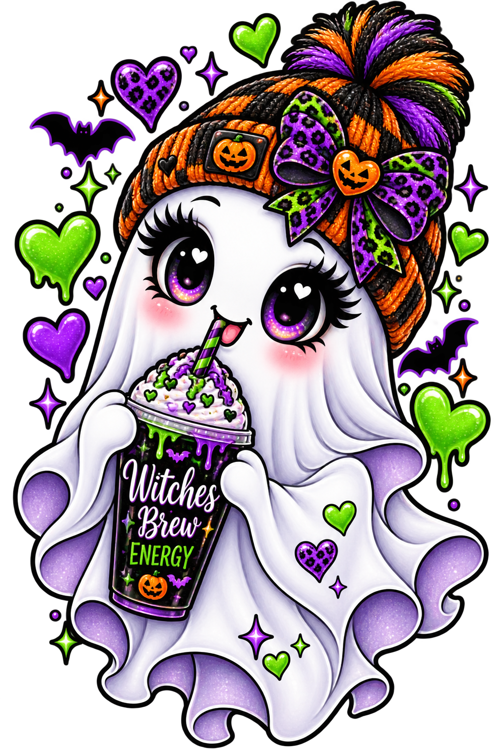 Lisa's Little Shoppe Witches Brew Energy Cute Ghost Tee