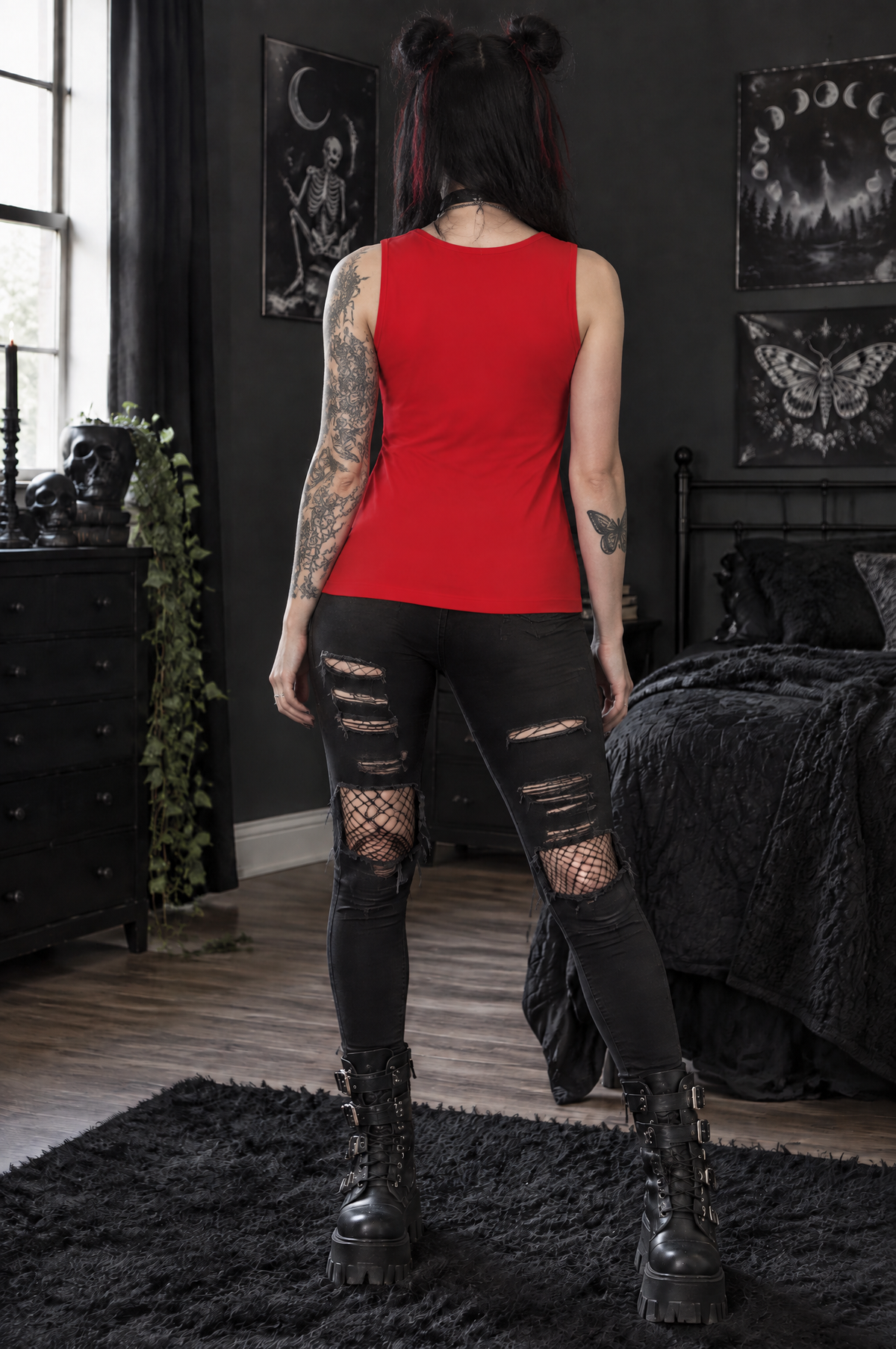 Lisa's Little Shoppe Tank Top – “Just a Girl Who Loves Fishnets and Leggings. Period!” 🖤