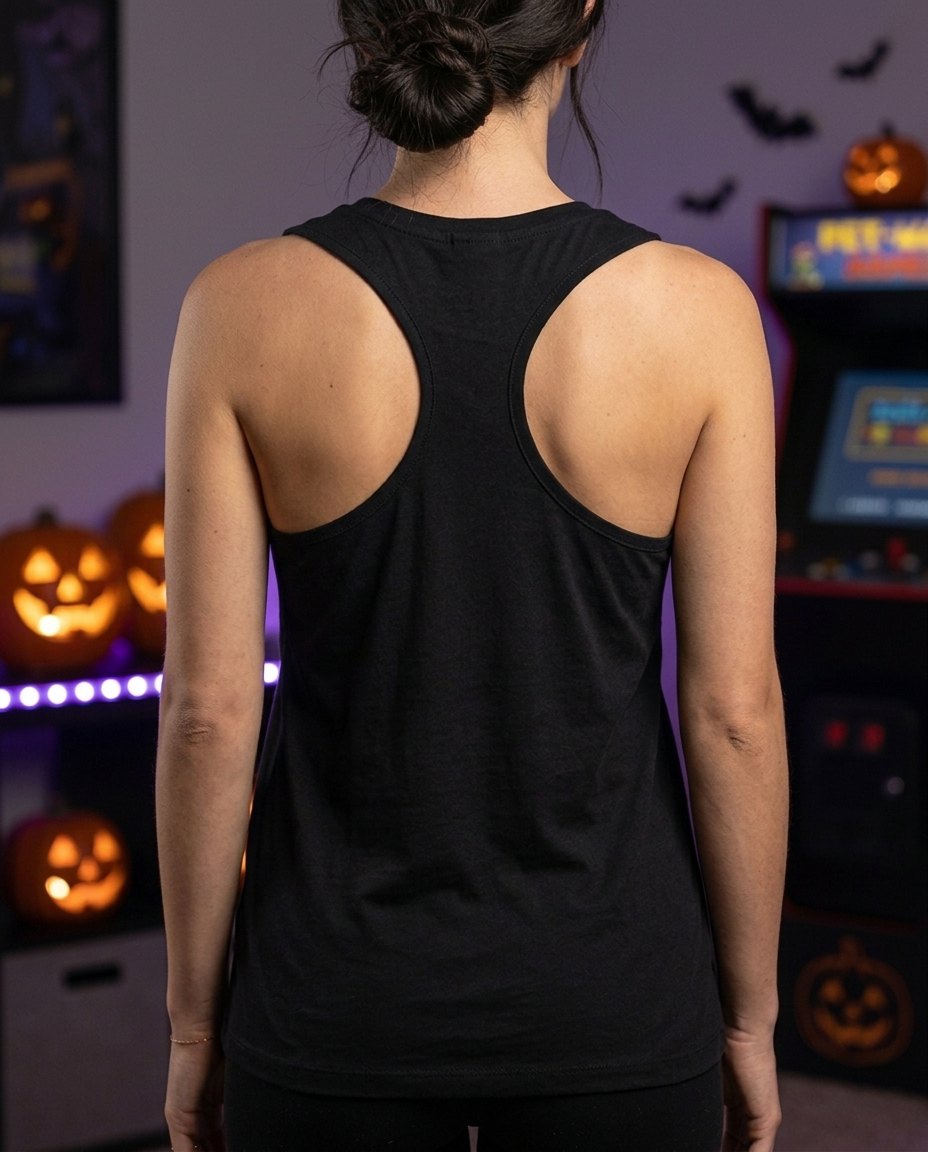 Lisa's Little Shoppe Forever a Gamer Halloween Racerback Tank