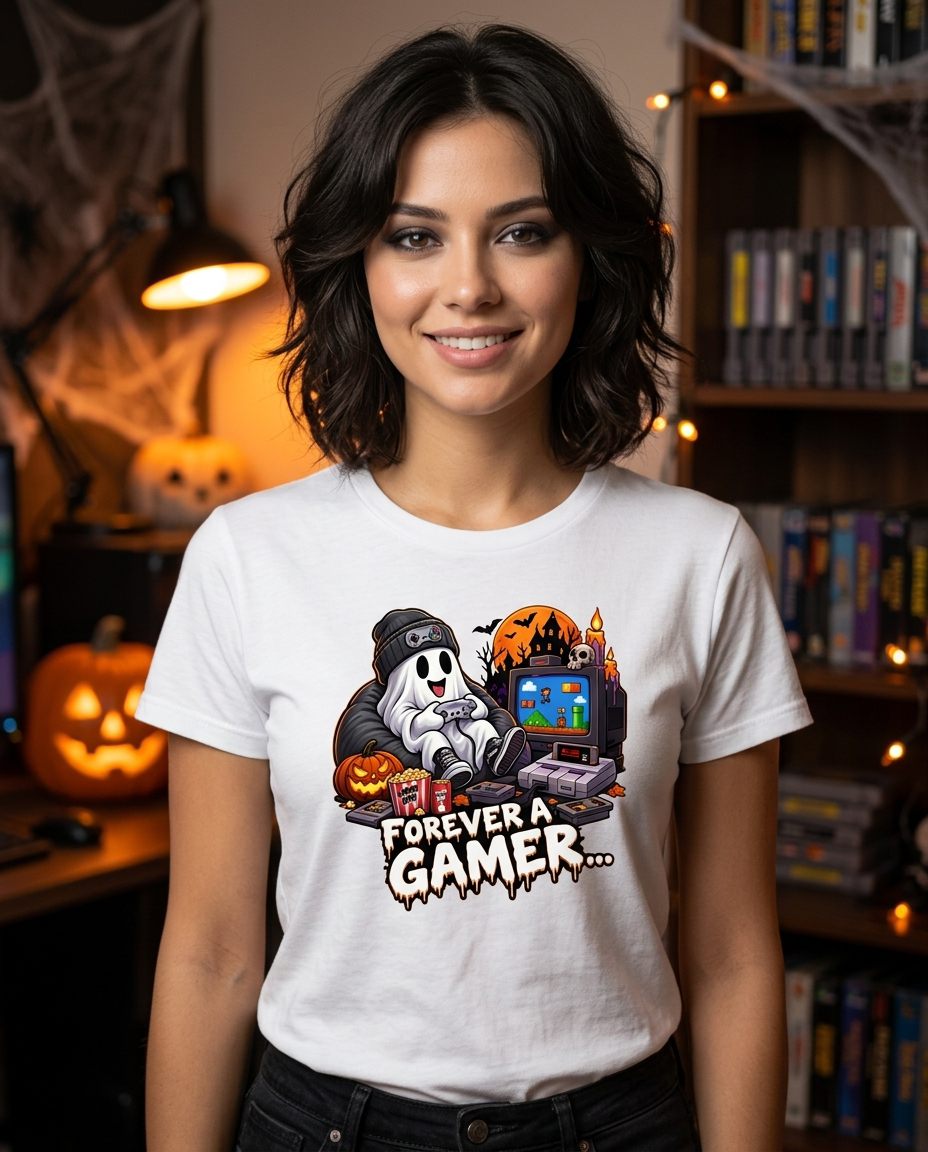 Lisa's Little Shoppe Forever a Gamer Halloween Unisex Tee | Bella+Canvas