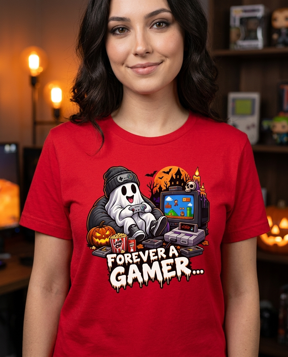 Lisa's Little Shoppe Forever a Gamer Halloween Unisex Tee | Bella+Canvas