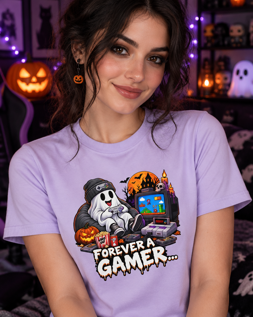 Lisa's Little Shoppe Forever a Gamer Halloween Unisex Tee | Bella+Canvas