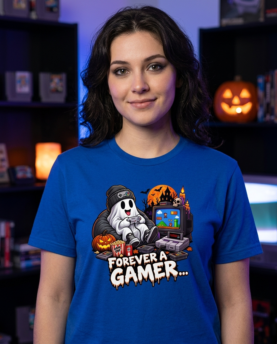Lisa's Little Shoppe Forever a Gamer Halloween Unisex Tee | Bella+Canvas