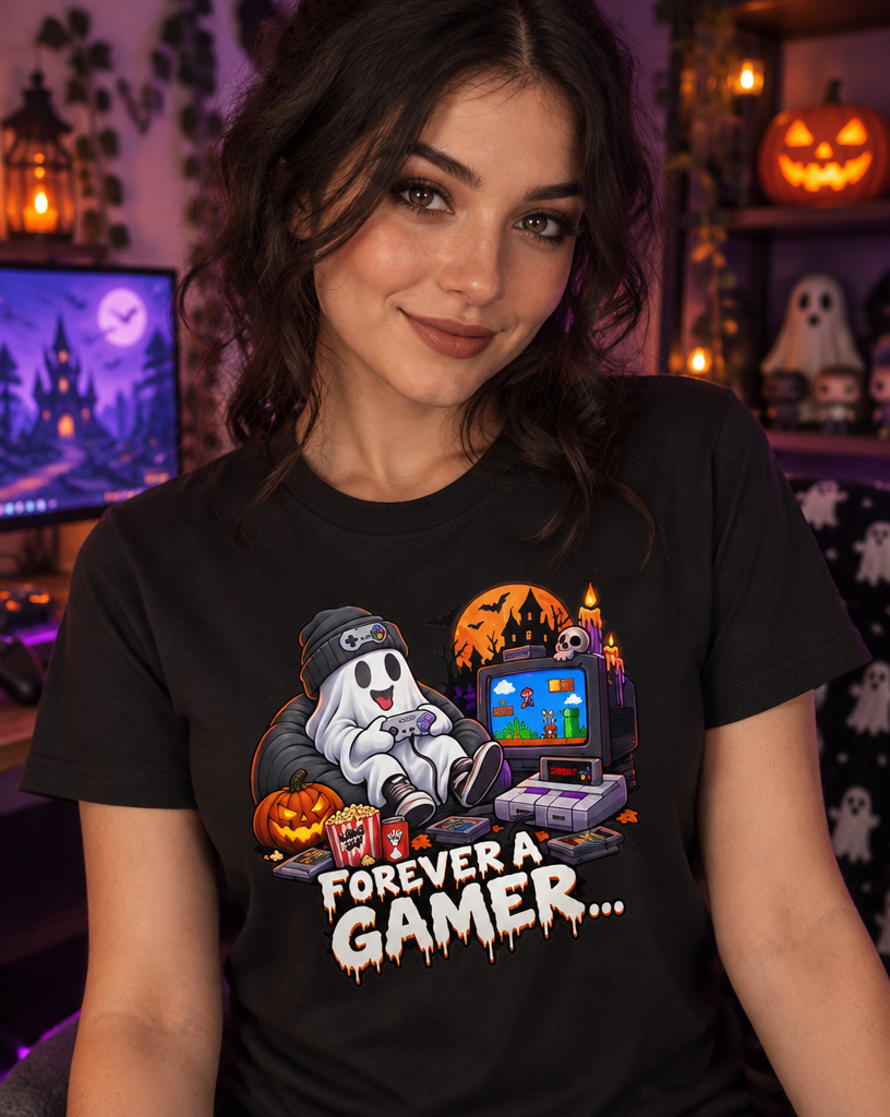 Lisa's Little Shoppe Forever a Gamer Halloween Unisex Tee | Bella+Canvas