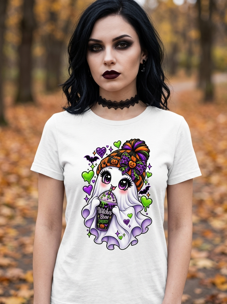 Lisa's Little Shoppe Witches Brew Energy Cute Ghost Tee