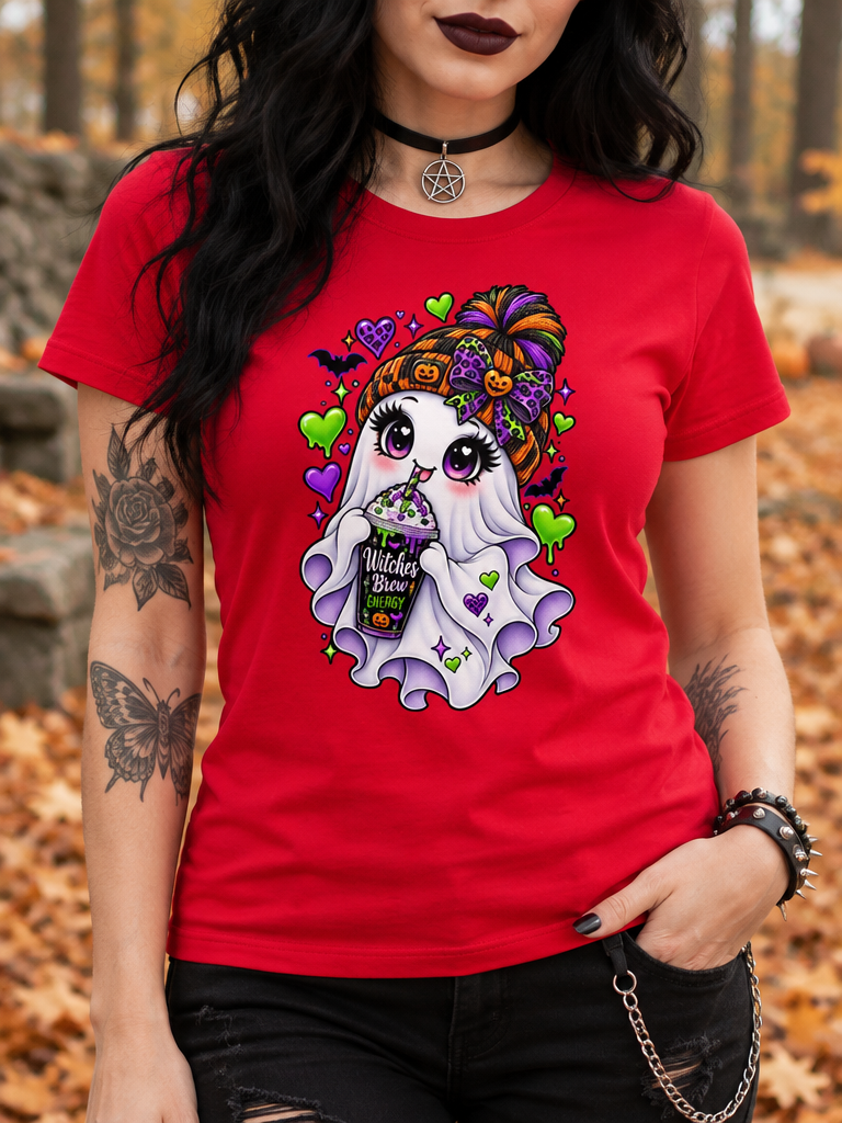 Lisa's Little Shoppe Witches Brew Energy Cute Ghost Tee