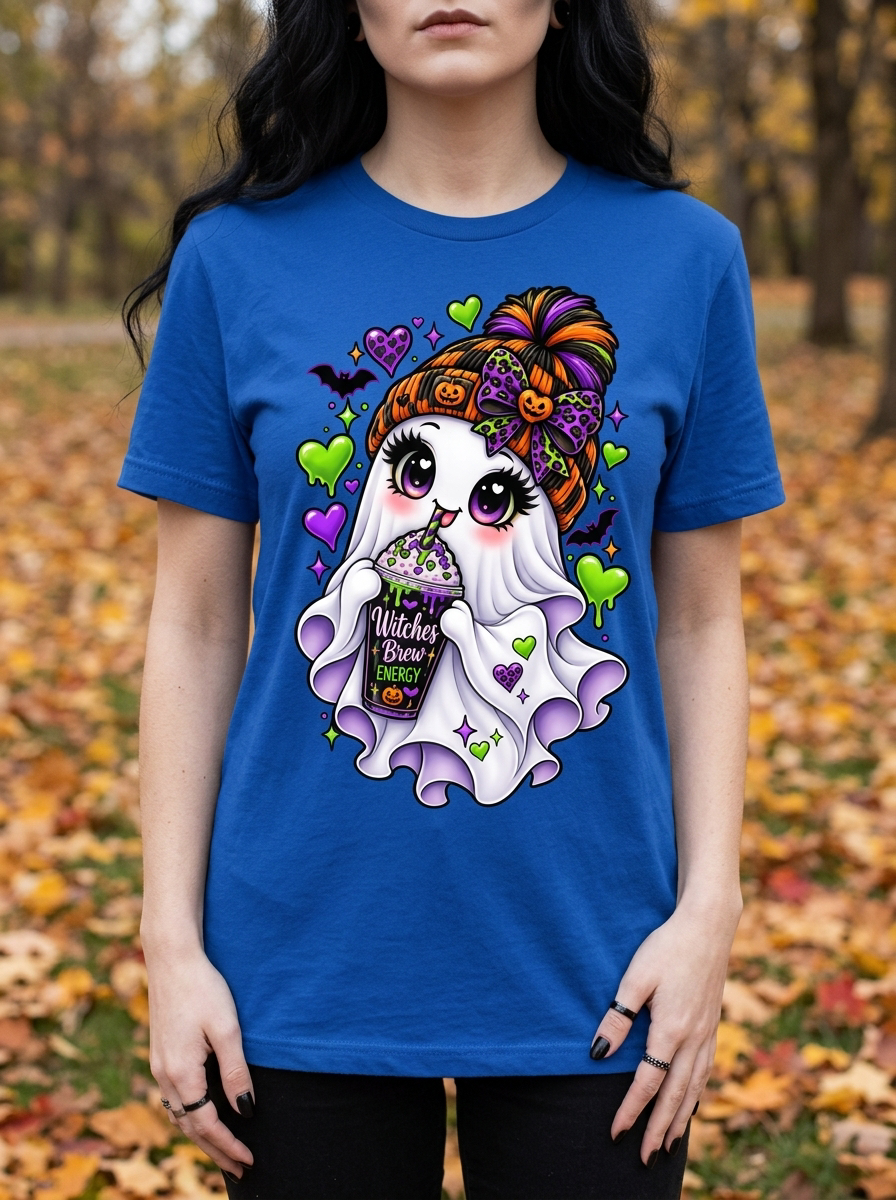 Lisa's Little Shoppe Witches Brew Energy Cute Ghost Tee