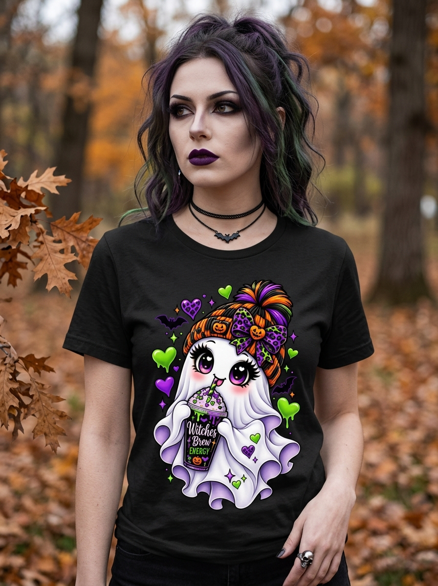 Lisa's Little Shoppe Witches Brew Energy Cute Ghost Tee