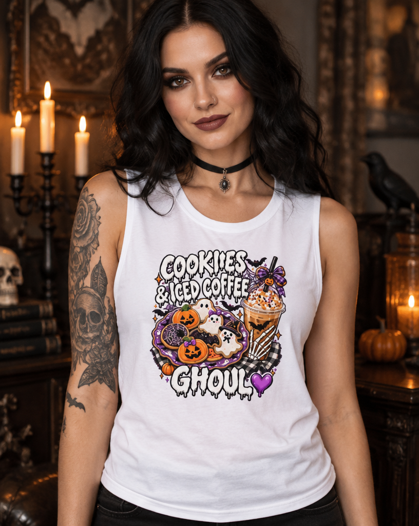 Lisa's Little Shoppe Cookies & Iced Coffee Ghoul Tank Top