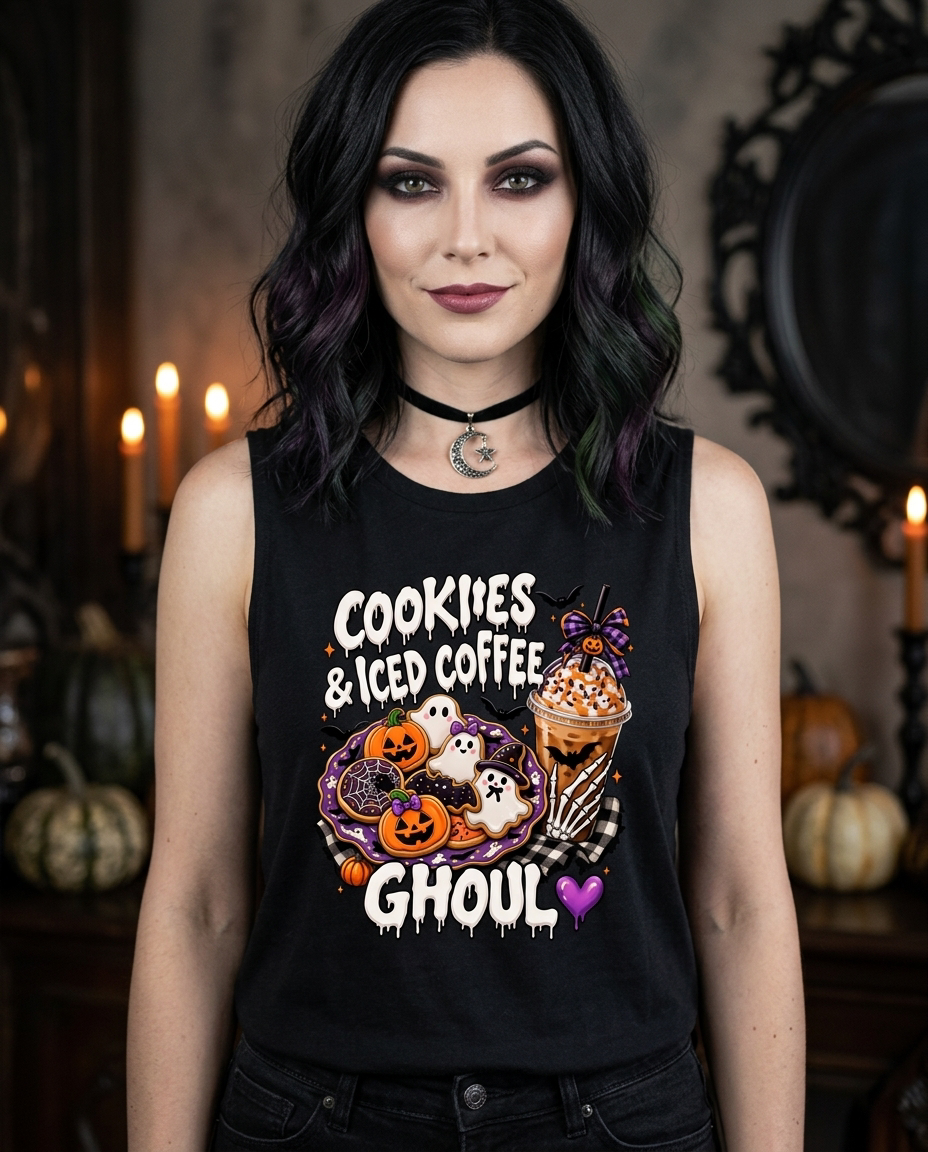 Lisa's Little Shoppe Cookies & Iced Coffee Ghoul Tank Top
