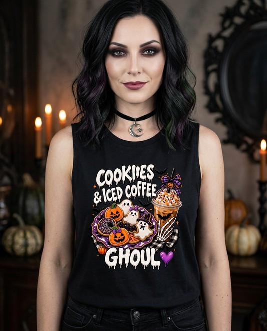 Lisa's Little Shoppe Cookies & Iced Coffee Ghoul Tank Top