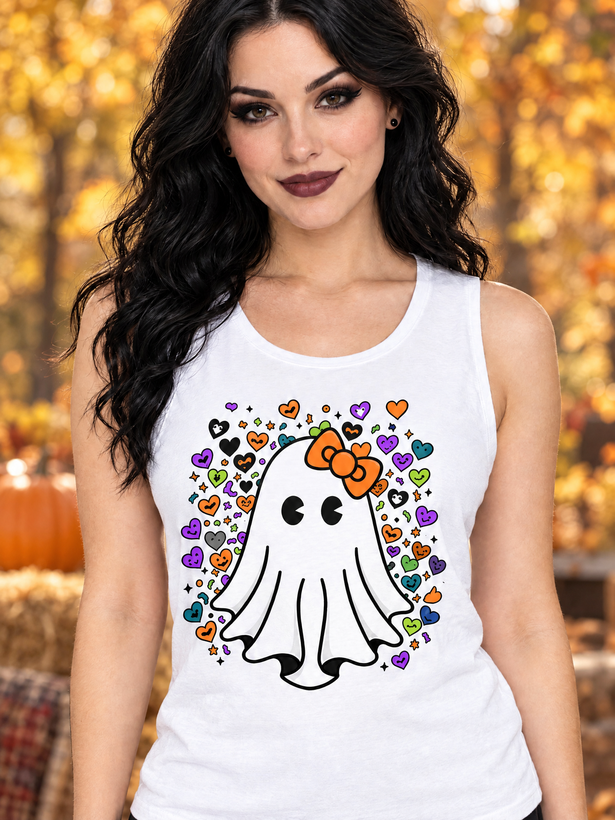 Lisa's Little Shoppe 🎃 Halloween Ghostie Tank Top Bella Canvas Racerback