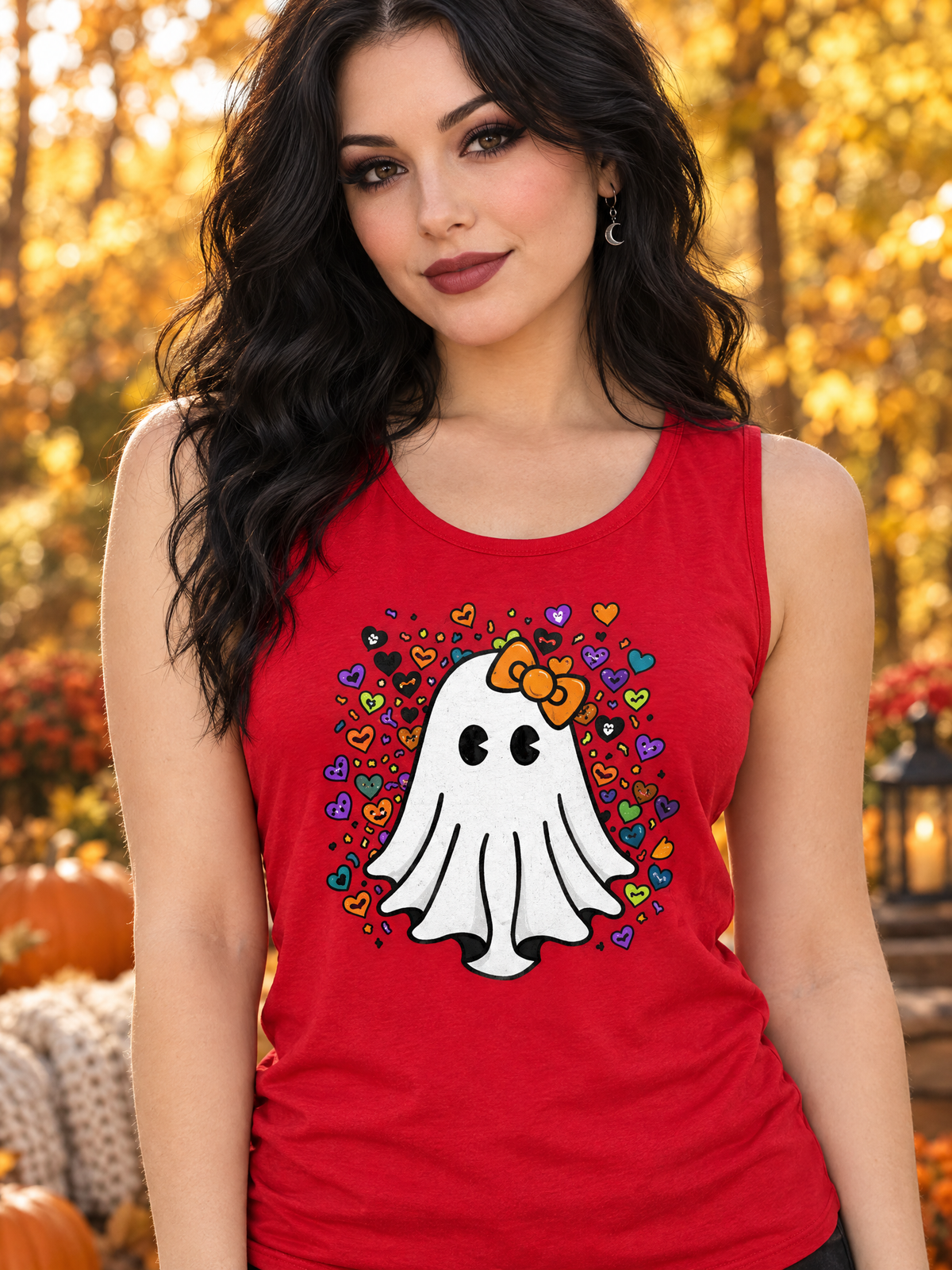Lisa's Little Shoppe 🎃 Halloween Ghostie Tank Top Bella Canvas Racerback