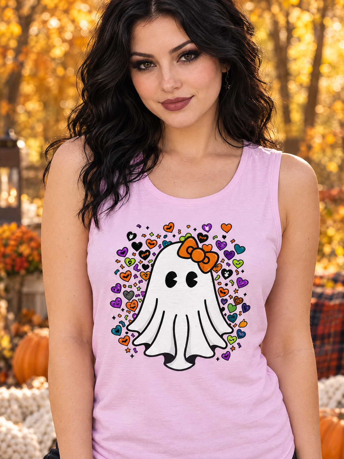 Lisa's Little Shoppe 🎃 Halloween Ghostie Tank Top Bella Canvas Racerback