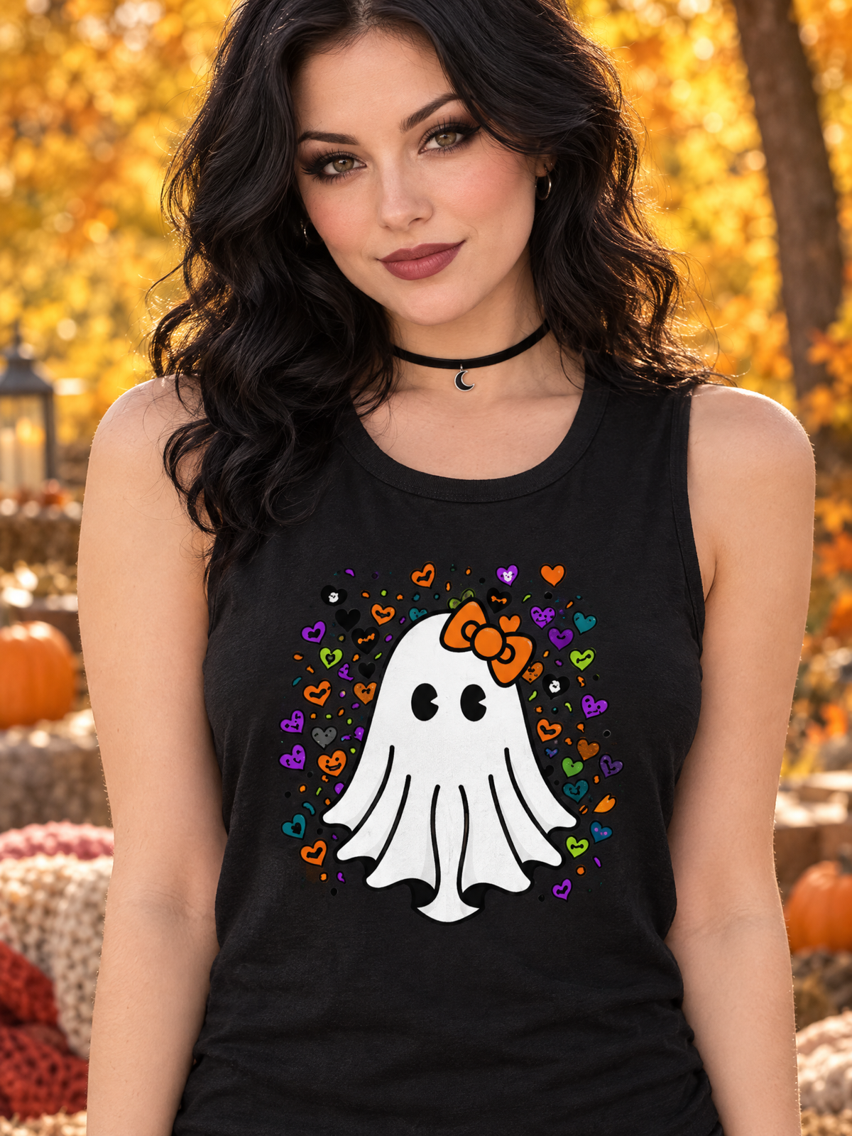 Lisa's Little Shoppe 🎃 Halloween Ghostie Tank Top Bella Canvas Racerback