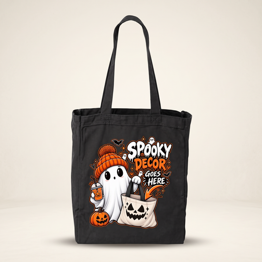 Lisa's Little Shoppe Halloween Spooky Ghost Tote Bag | Halloween Exclusive |