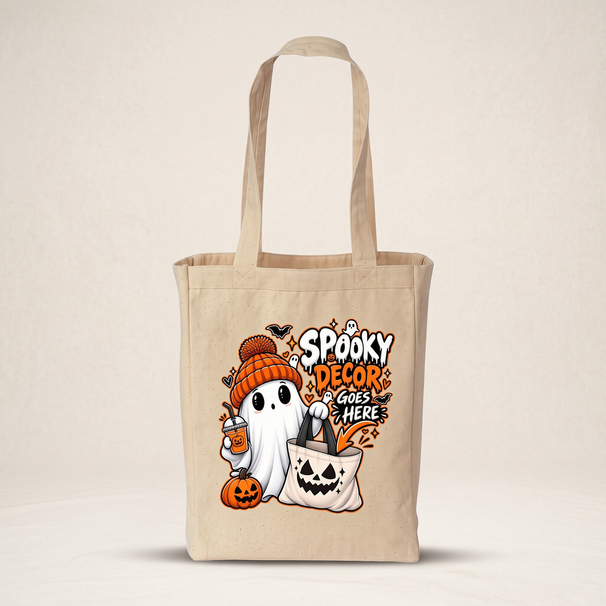 Lisa's Little Shoppe Halloween Spooky Ghost Tote Bag | Halloween Exclusive |