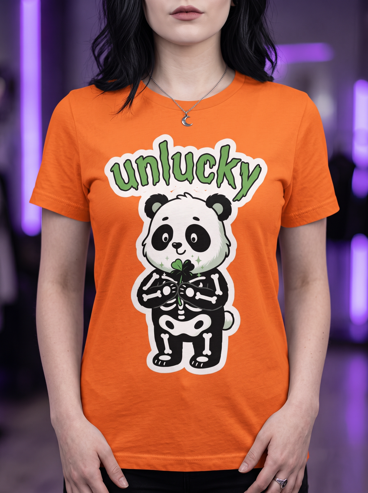 Lisa's Little Shoppe Unlucky Skeleton Panda Unisex Tee
