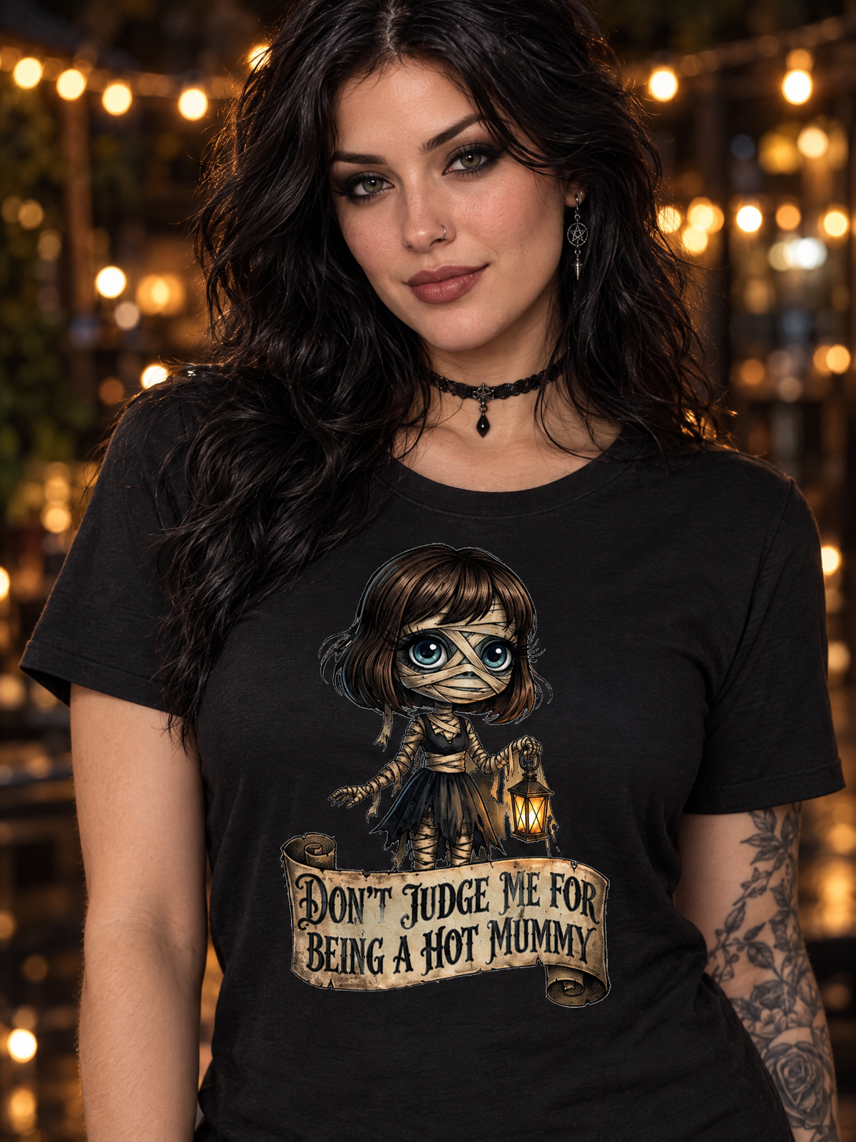 Lisa's Little  Shoppe Don't Judge Me for Being a Hot Mummy | Funny Mummy Unisex Tee