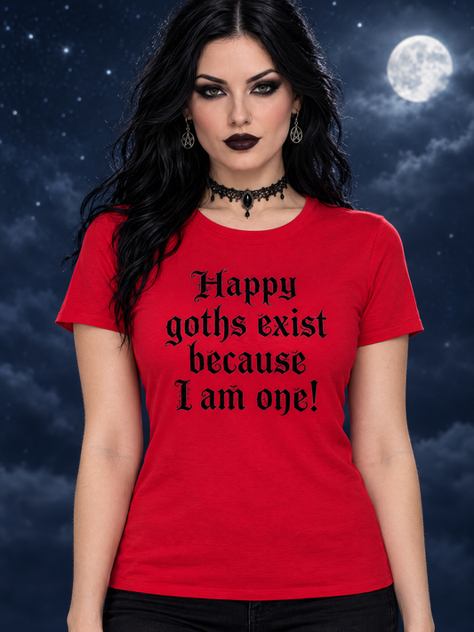 Lisa's Little Shoppe Happy Goths Exist Unisex Graphic T-Shirt | Bella+Canvas