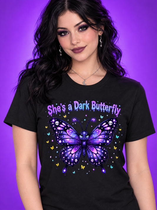 Lisa's Little Shoppe Dark Butterfly Graphic T-Shirt | Unisex Bella+Canvas Tee