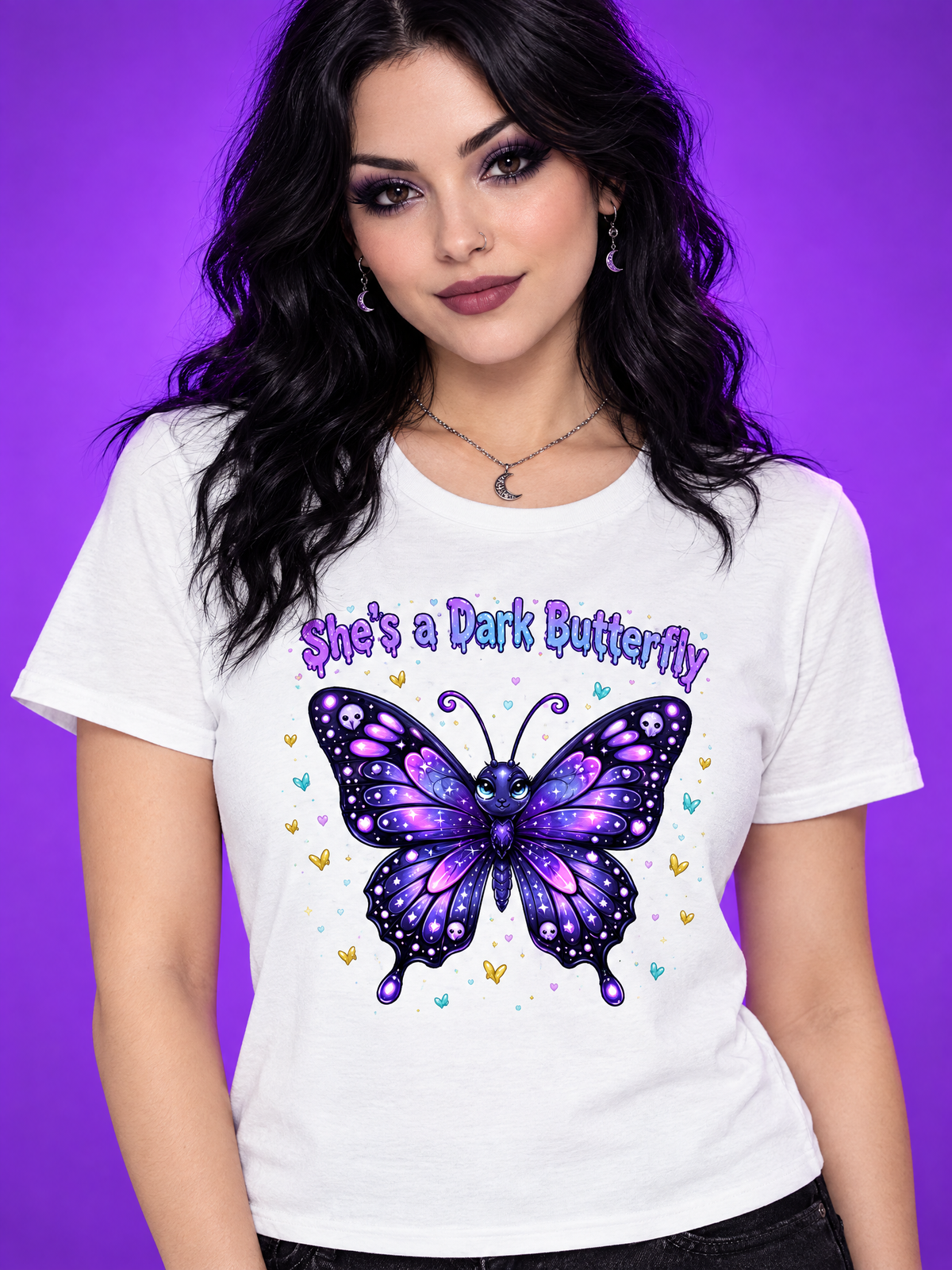 Lisa's Little Shoppe Dark Butterfly Graphic T-Shirt | Unisex Bella+Canvas Tee