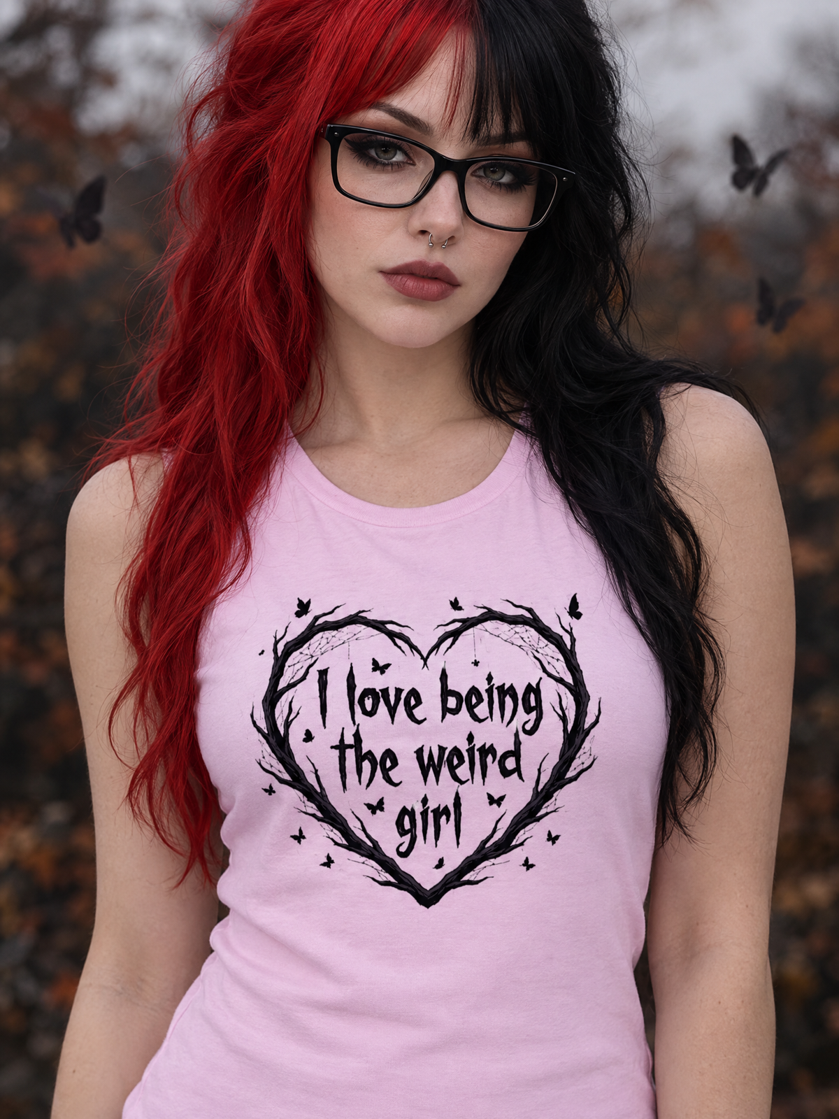 Lisa's Little Shoppe I Love Being the Weird Girl Racerback Tank | Bella+Canvas
