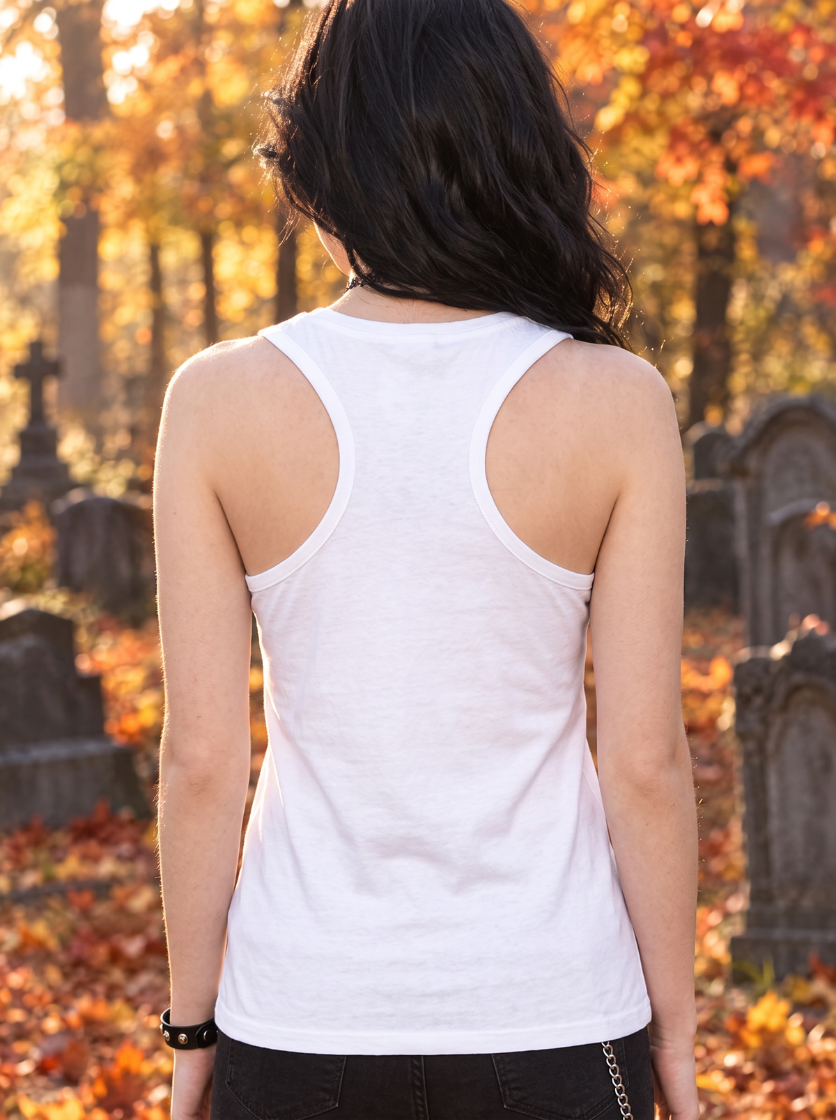 Lisa's Little Shoppe Graveyard Walks & Picnics With the Dead Racerback Tank