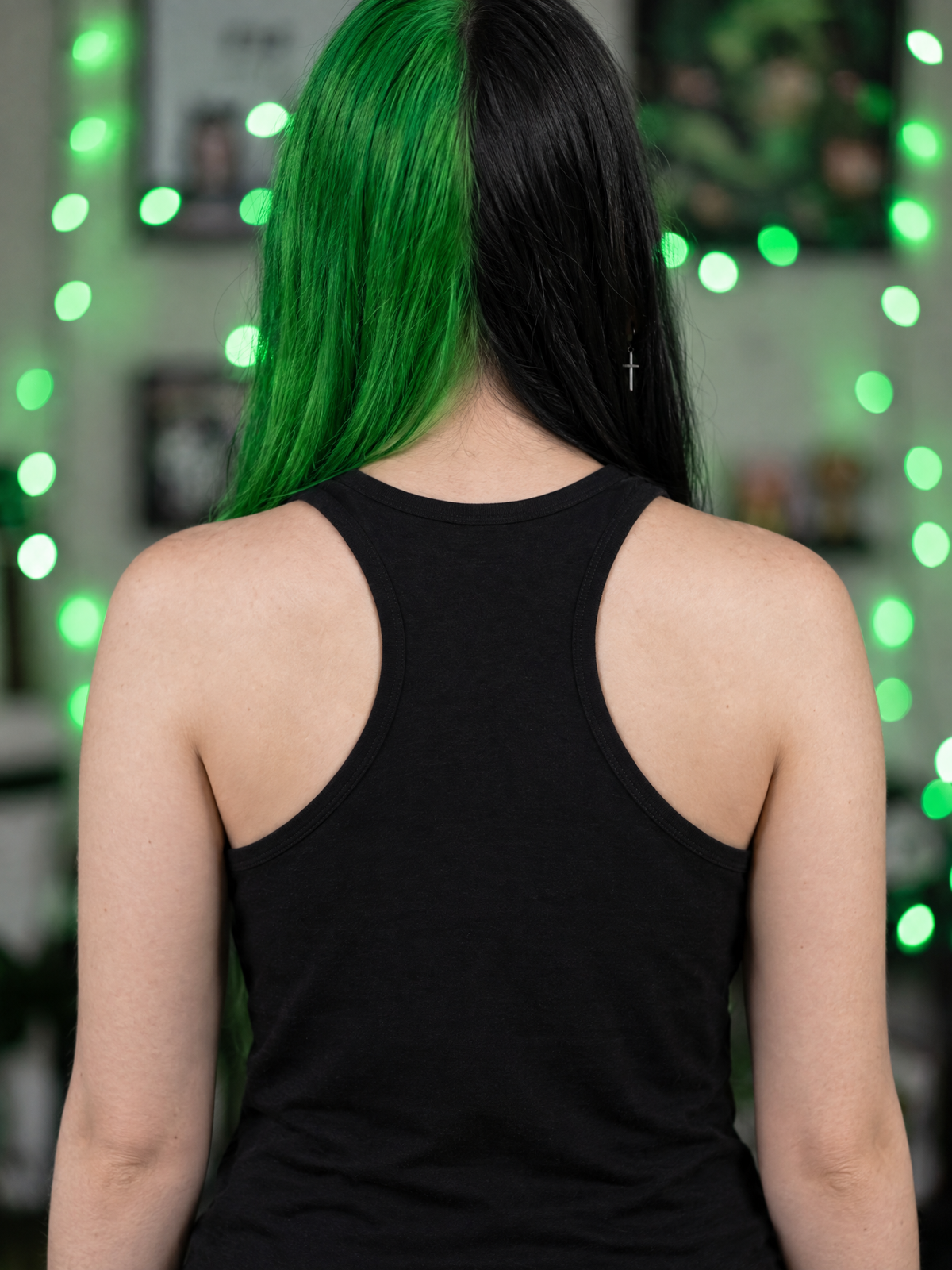 Lisa's Little Shoppe Unlucky Lucky Panda Racerback Tank | Bella+Canvas