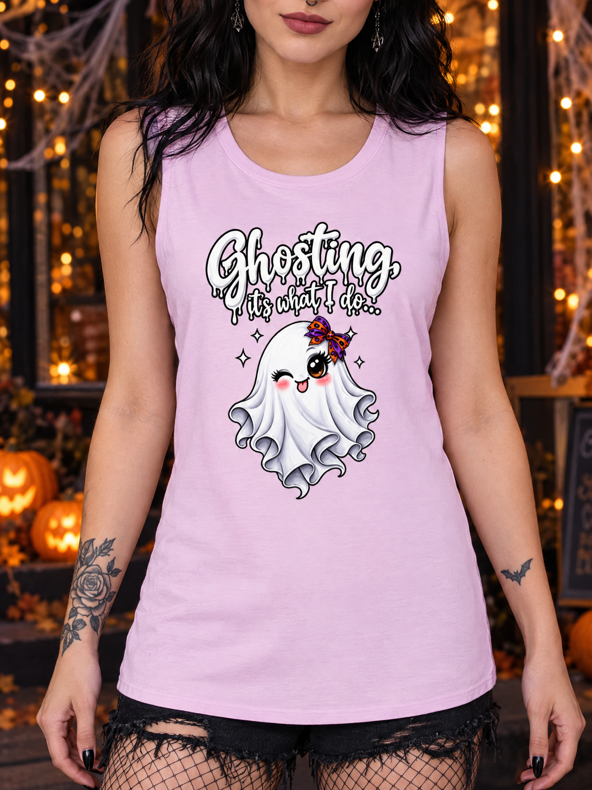 Lisa's Little Shoppe Ghosting It's What I Do – Halloween Bella+Canvas Racerback Tank