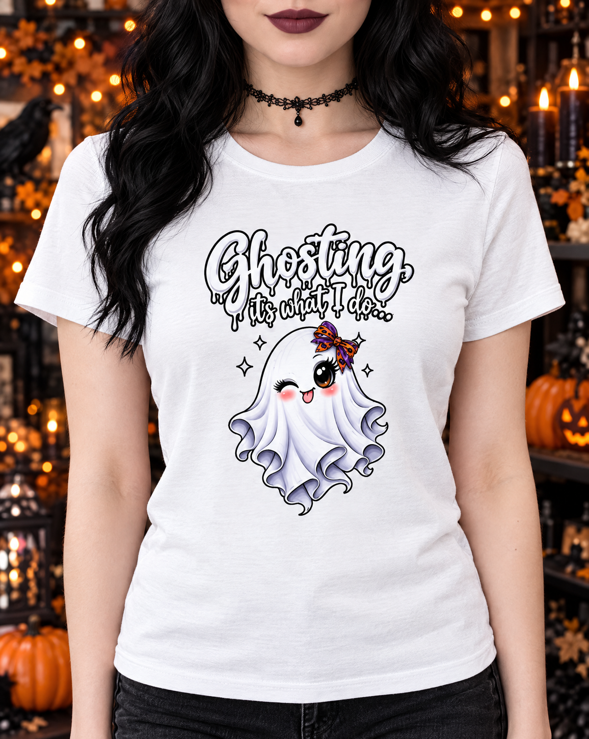 Lisa's Little Shoppe Ghosting It's What I Do – Halloween Bella+Canvas Unisex T-Shirt