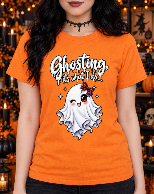 Lisa's Little Shoppe Ghosting It's What I Do – Halloween Bella+Canvas Unisex T-Shirt