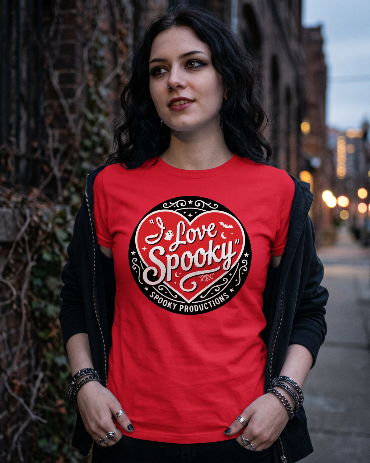 Lisa's Little Shoppe I Love Spooky Tee – Bella+Canvas Unisex Halloween Graphic T-Shirt