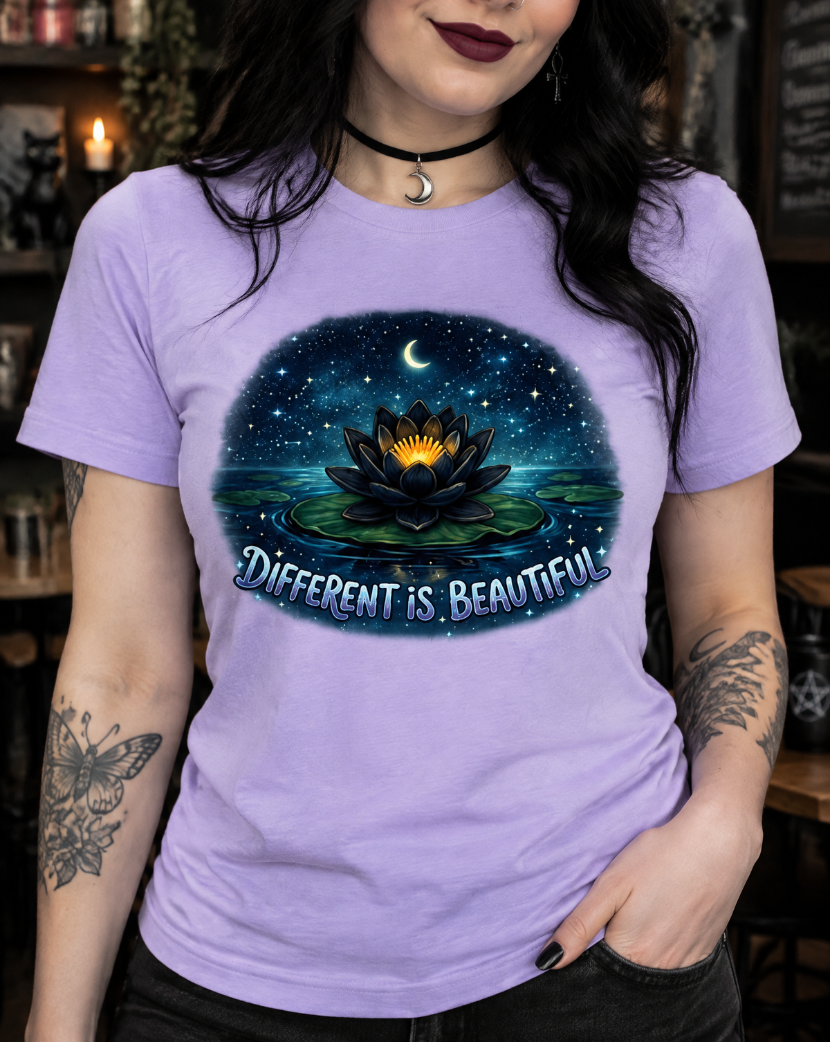 Lisa's Little Shoppe  Different Is Beautiful Water Lily Unisex T-Shirt