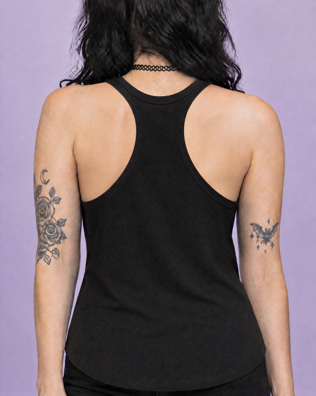 Lisa's Little Shoppe You Goth This! Purple Bat Racerback Tank Top | Bella+Canvas