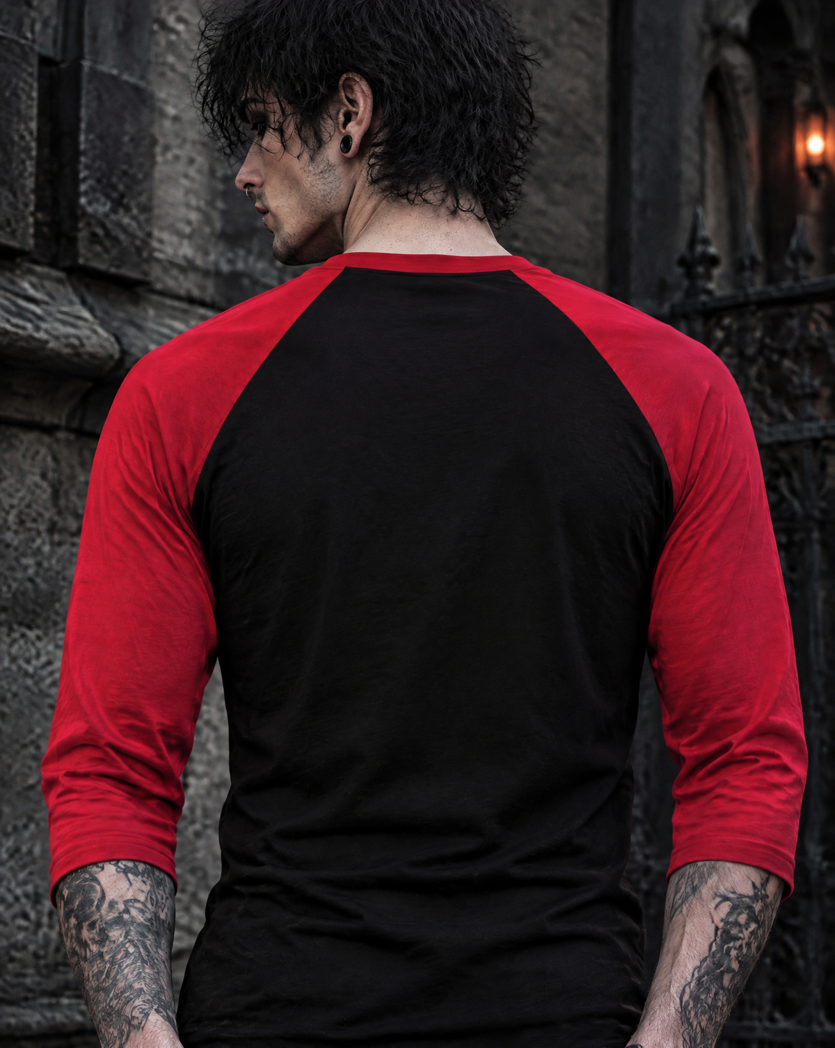 Lisa's Little Shoppe I Like My Ghouls Spooky Cute and Tattooed Baseball Tee