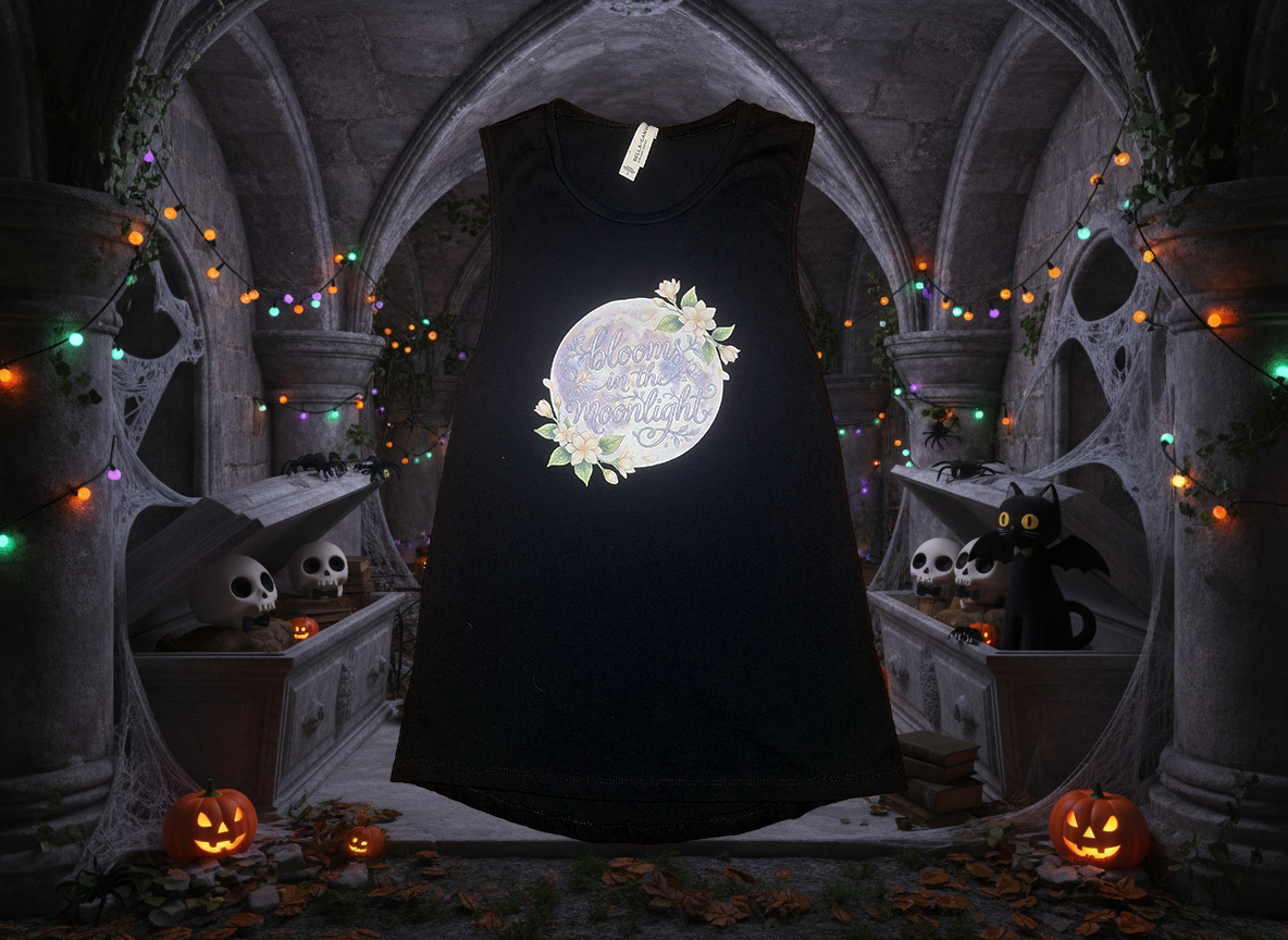 Bella canvas Blooms in the moonlight tank top