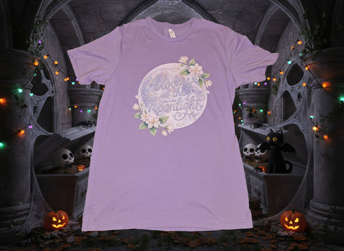 Bella Canvas Blooms in the moonlight