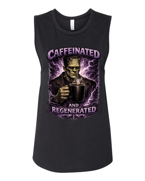 Lisa's Little Shoppe Caffeinated & Regenerated Frankenstein Tank Top