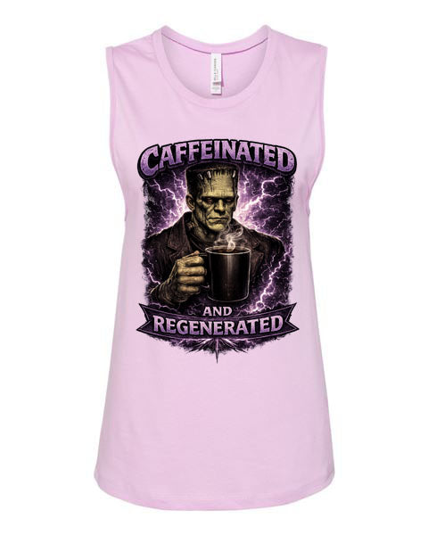 Lisa's Little Shoppe Caffeinated & Regenerated Frankenstein Tank Top