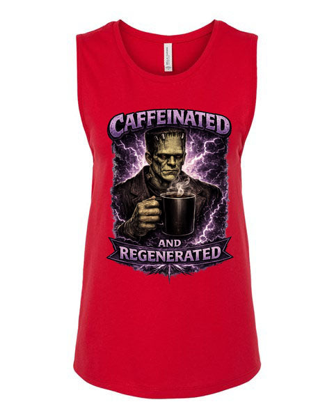 Lisa's Little Shoppe Caffeinated & Regenerated Frankenstein Tank Top