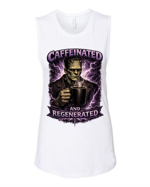 Lisa's Little Shoppe Caffeinated & Regenerated Frankenstein Tank Top