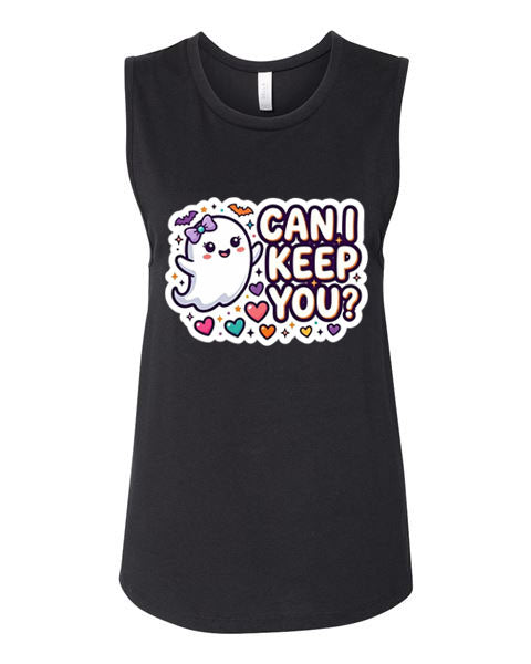 Lisa's Little Shoppe “Can I Keep You?” Cute Ghost Tank Top