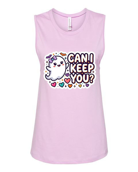 Lisa's Little Shoppe “Can I Keep You?” Cute Ghost Tank Top