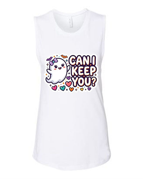 Lisa's Little Shoppe “Can I Keep You?” Cute Ghost Tank Top