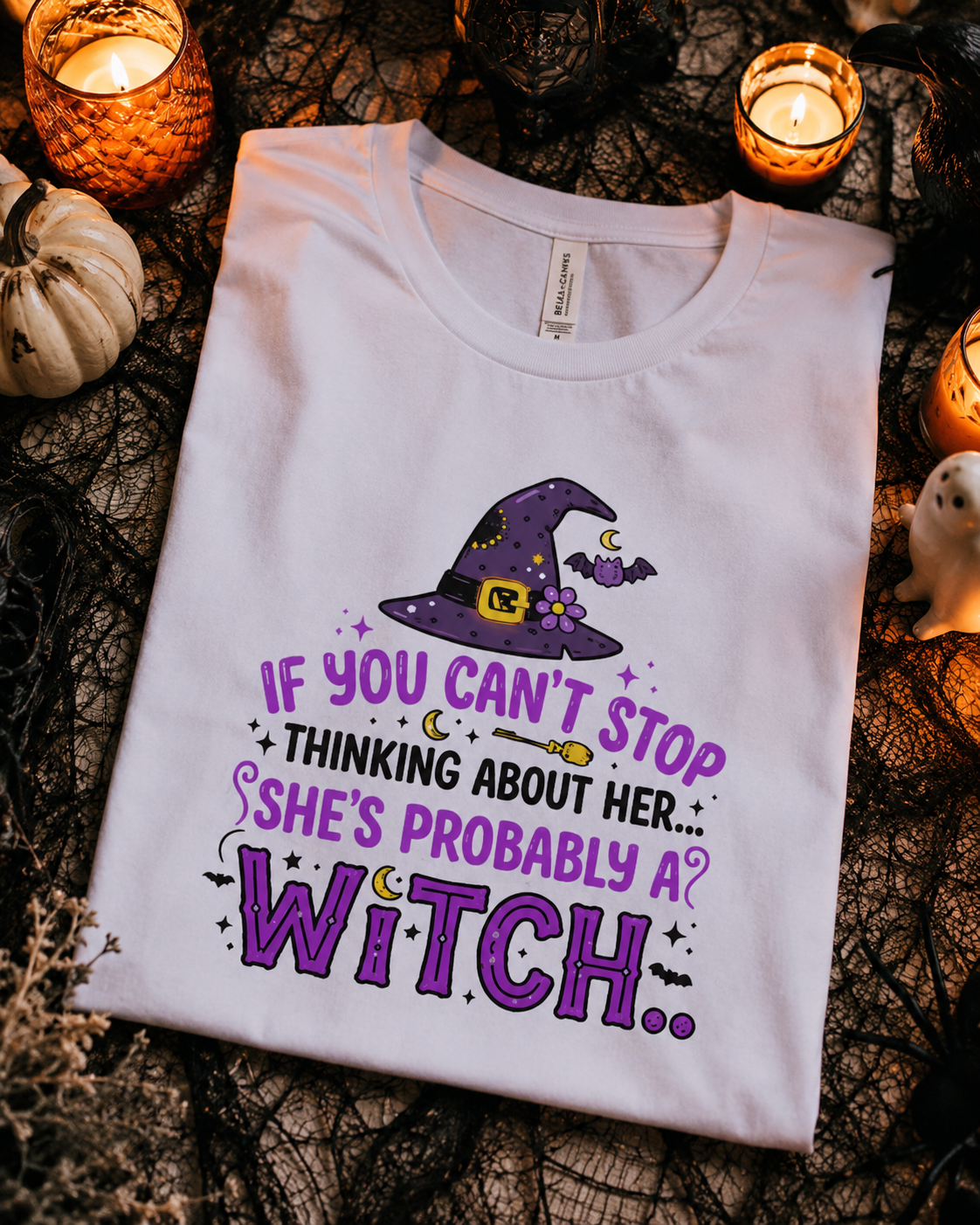 Lisa's Little Shoppe If You Can't Stop Thinking About Her She's Probably a Witch... Tank Top