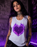 Lisa's Little Shoppe Flaming Purple Web Heart Tank Top